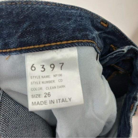 6397 NWT Slim Skinny Jeans Women’s Size 26 Clean Dark High Rise Italian Denim - Picture 11 of 15